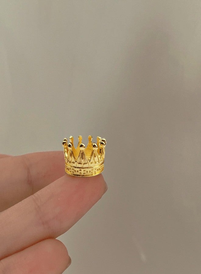 TTFdacai 4Pcs Mini Alloy Crown 1/12 Scale Metal Doll Crown Tiny Miniature Crown for Handicrafts, Miniatures, Doll Headwear Accessories - Image 4